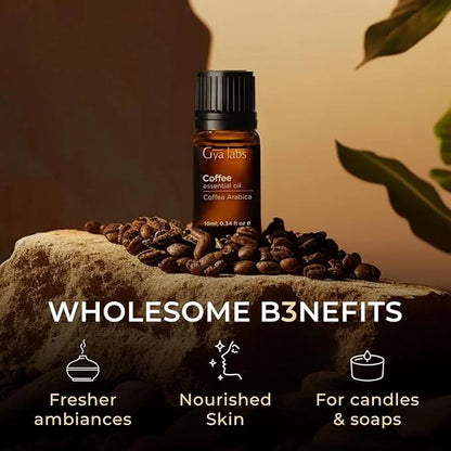 Gya Labs Coffee Essential Oil for Diffusers - 0.34 Fl Oz - 100% Pure Natural Coffee Oil for Hair, Skin, Aromatherapy Fragr...