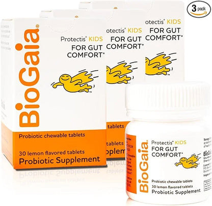 BioGaia Kids Probiotic Chewables | Promote Regularity | Ease Occasional Tummy Troubles | Ages 3+ | Allergen, Dairy, Soy & ...