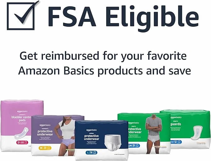 Amazon Basics Women's Incontinence Pads, Bladder 30 Count, (1 Pack 30)