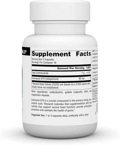Source Natural Coenzyme Q10 Antioxidant Support 30 mg 30 Capsules