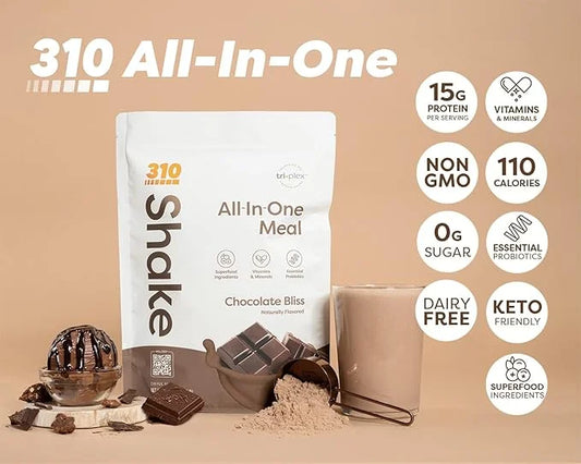 310 Nutrition – All-In-One Meal Replacement Shake Starter Kit - Fiber Rich Vegan Superfood Blend - Natural Sweeteners - Lo...