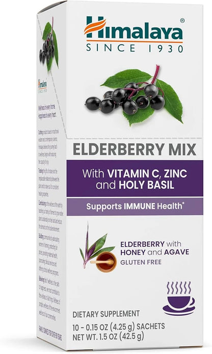 Himalaya Elderberry Mix, Drink Mix Supplement, 10-0.15 oz (4.3 g)