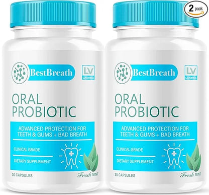 2 Pack - Best Breath - Best Breath Oral Probiotic, Best Breath Probiotic, Best Breath Pills, BestBreath, Best Breathe 60 C...