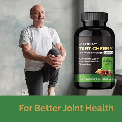 Tart Cherry Extract Capsules 16,000mg, MSM 60 Vegan