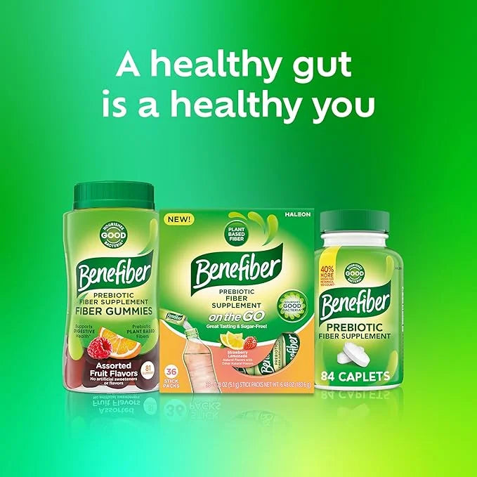 Benefiber Fiber Supplement, Strawberry Lemonade, On 36 Count