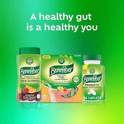 Benefiber Fiber Supplement, Strawberry Lemonade, On 36 Count