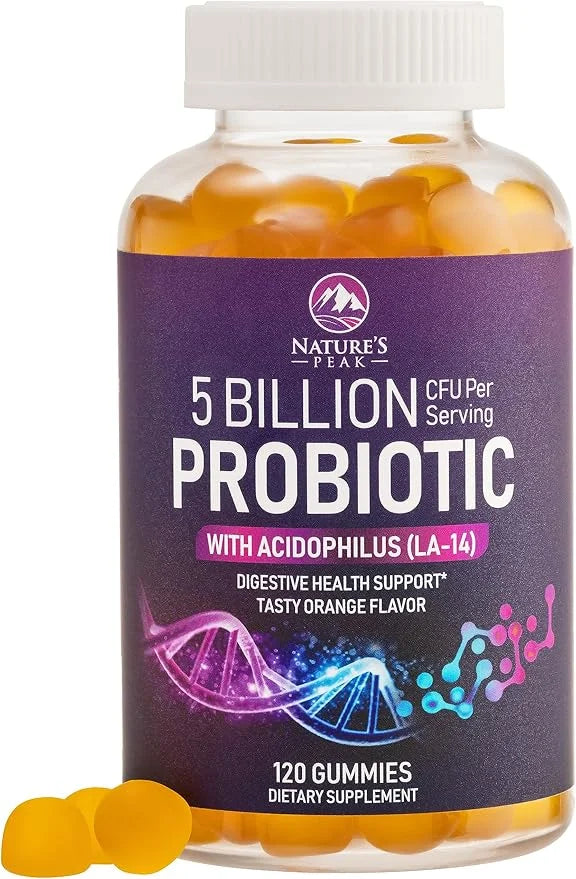 Probiotic Gummies for Women, Men & Teens 5 Billion 6 Probiotic 120 Count