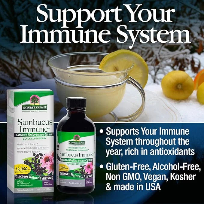 Nature's Answer Sambucus Extract Immune Support, 4-Fluid Ounces