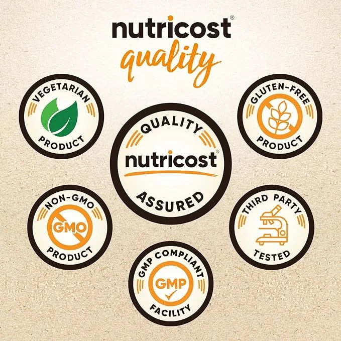 Nutricost Fiber Capsules with Prebiotic Fiber 300 Capsules 60 Servings, 2 G