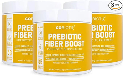 GOBIOTIX Fiber Supplement 1 Scoop 35 Servings (3 Pack)