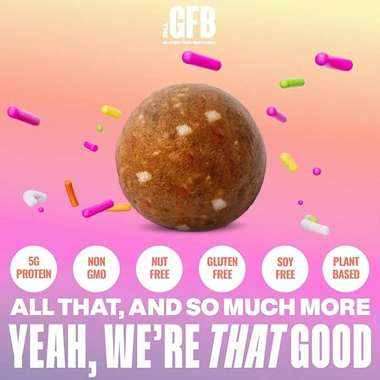 The GFB Birthday Cake Cookie Protein Bites - Allergen Friendly & Nut Free - Gluten Free, Plant Based, Non GMO, Sustainably...