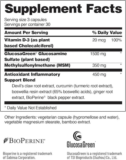 Snap Supplements Joint Health Support Supplement, 90 Capsules