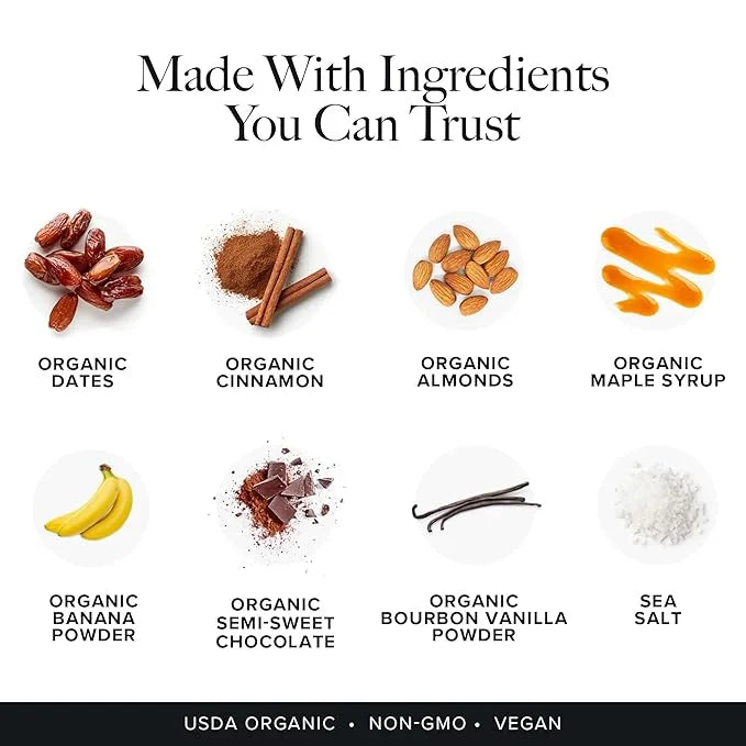 Truvani Plant Based Snack Bars | Chocolate Chip Banana Bread 12 Pack | 5g Protein | USDA Organic and Vegan | The Only Bar ...