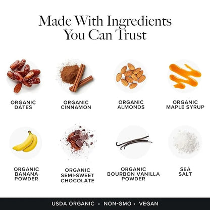 Truvani Plant Based Snack Bars | Chocolate Chip Banana Bread 12 Pack | 5g Protein | USDA Organic and Vegan | The Only Bar ...