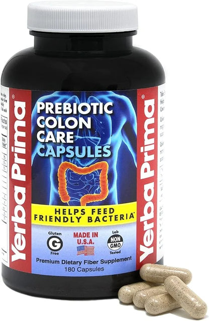 Yerba Prima Prebiotics Colon Care Fiber 180 Capsules