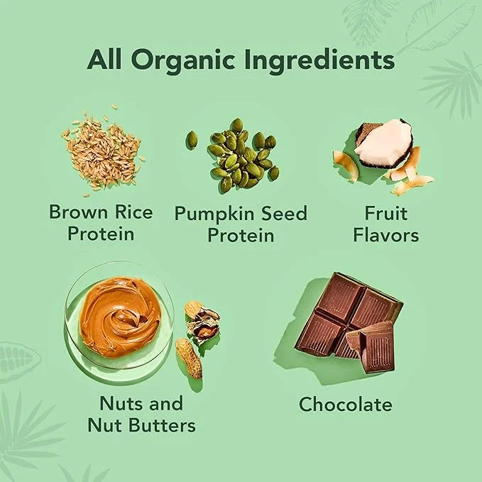ALOHA Organic Plant Based Protein Bars - 6 Flavor Variety Pack - 12 Count, 1.9oz Bars - Vegan Snacks, Low Sugar, Gluten-Fr...