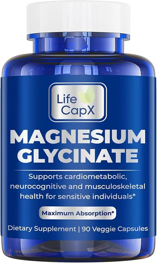 Magnesium Glycinate 667mg, 120mg Magnesium Supplement B6, Vitamin (90 Capsules)