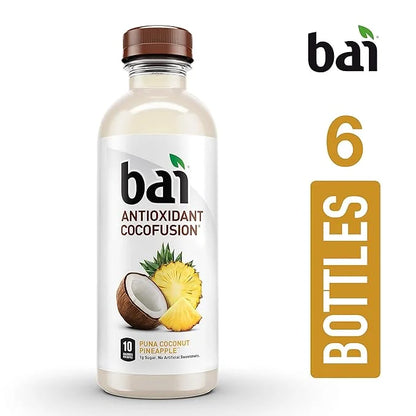 Bai Coconut Flavored Water Puna Coconut Pineapple, Antioxidant Infused, Coconut Pineapple Flavored Water Drink, 18 Fluid O...