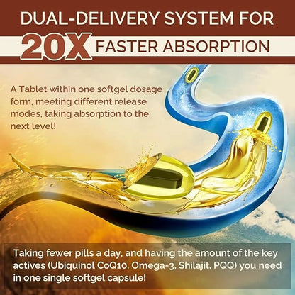 Ubiquinol CoQ10 600 MG Softgels Omega-3 & Coenzyme-Q10, Active CoQ10 Ubiquinol 360 Servings