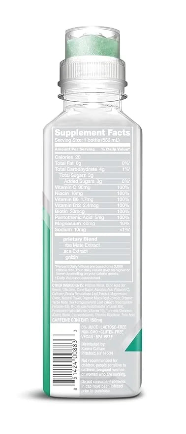 Karma Natural Energy Drink - 12 Pack, Melon Dragonfruit Caffeinated Water - Clean Focus & Energy Boost - Product Image