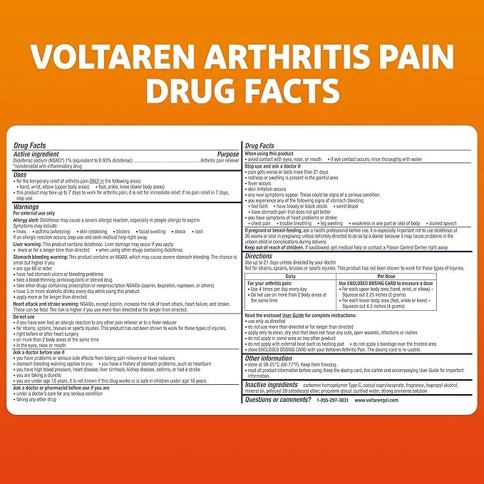 Voltaren Arthritis Pain Gel for Powerful 150 g