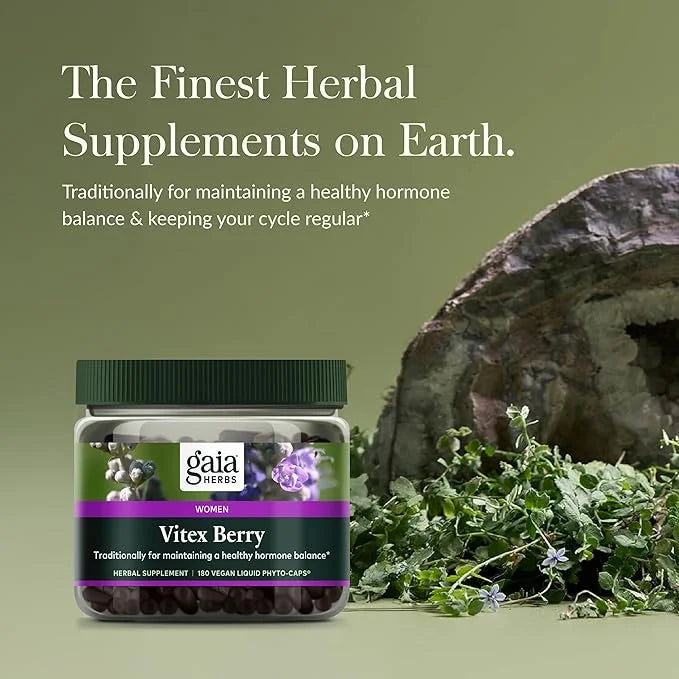 Gaia Herbs Vitex Berry - Supports Hormone Balance & Fertility for Women - Healthy Progesterone for Menstrual Health - 180 ...