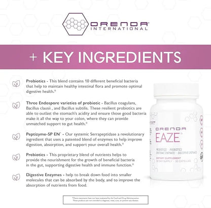 Orenda Eaze®: Gut Wellness Capsules 6-in-1 Digestive 30 Capsules