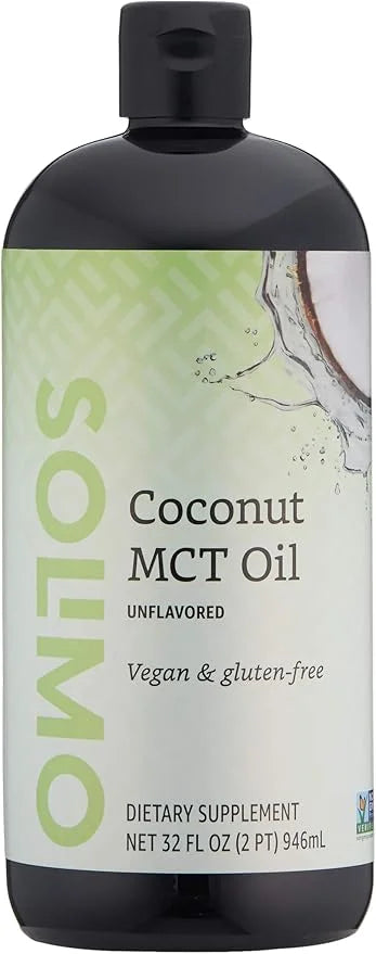 Amazon Brand - Solimo MCT Liquid Coconut Oil, Unflavored, 32 fl oz (Pack of 1) - Product Image
