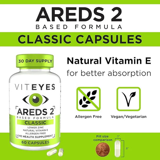 Viteyes AREDS 2 Eye Vitamins, Classic 60 Ct