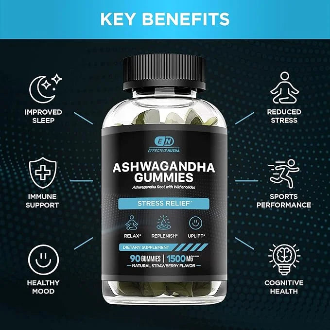 Ashwagandha Gummies for Men and Women 1500mg (2-Pack)