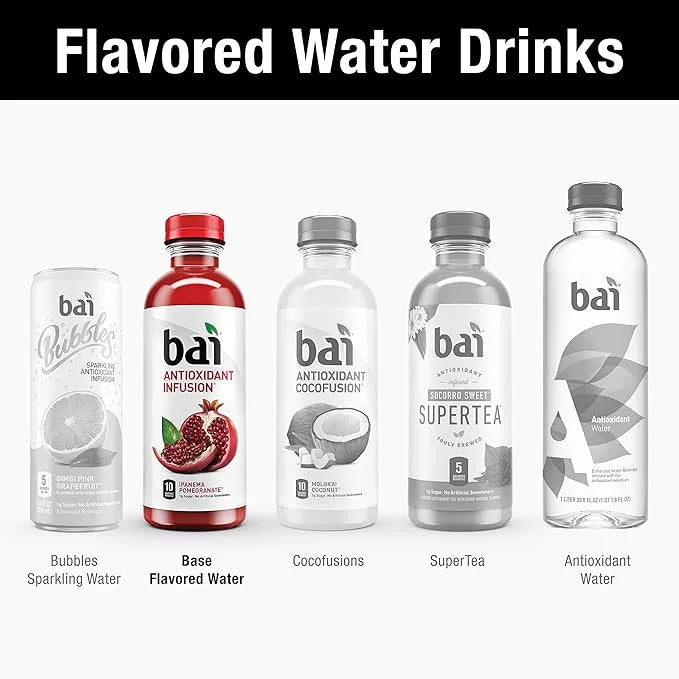 Bai Flavored Water, Costa Rica Clementine, Antioxidant Infused Drinks, 18 Fluid Ounce Bottle (Pack of 12) - Product Image