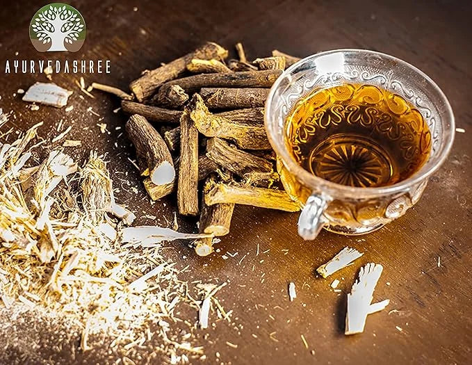 Yashtimadhu Powder 100 Gm | Natural Mulethi Powder/Licorice Powder Glycyrrhiza glabra | Supports Immunity | Mulethi | Vega...
