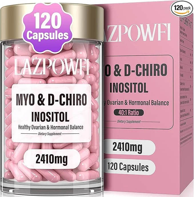 Inositol Supplement - Myo-Inositol and D-Chiro Inositol Plus Chasteberry,Berberine & Ashwagandha - Ideal 40:1 Ratio, Hormo...
