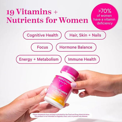 Pink Stork Women's Multivitamin 19 Vitamins B6, B12 B12 & 30 Capsules