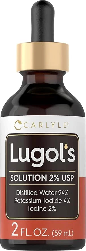 Carlyle Lugols Iodine 2 Percent 2 fl oz | Potassium Iodide and Iodine Solution 2% Liquid Drops - Product Image
