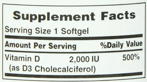 Nature's Bounty Vitamin D, Supports Immune 2000IU Vitamin D3, 150 150 Softgels ,150 Count 1)