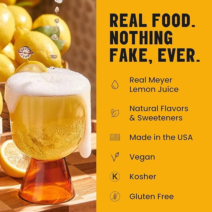 Betty Buzz Meyer Lemon Club Soda, Premium Sparkling Soda by Blake Lively (12 pack) | Natural Flavors & Sweeteners, Only Cl...