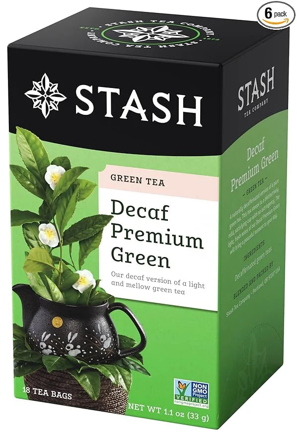 Stash Tea Decaf Premium Green Tea - Decaf, Non-GMO Project Verified Premium Tea with No Artificial Ingredients, 18 Count (...