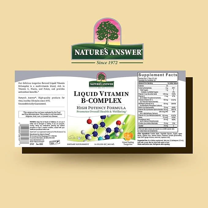 Nature's Answer Liquid Vitamin B-Complex Supports 16oz