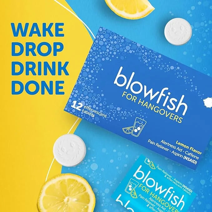 Blowfish for Hangovers | Fast, Effective Hangover Relief | Works in 15 Minutes | Hydrates, Relieves Headache, and Boosts E...