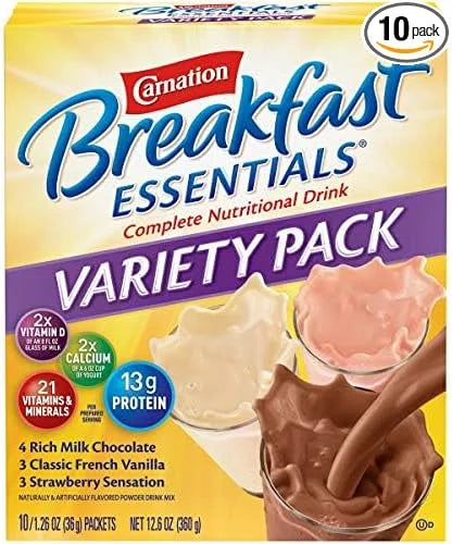 Nestle Carnation Breakfast Essentials Complete Nutritional Drink Rich Milk Chocolate / Classic French Vanilla / Strawberry...