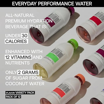 Barcode Sports Drink with Electrolytes, Variety Pack (12 Pack) - Premium Hydration, No Added Sugar - Adaptogen-Powered Pla...