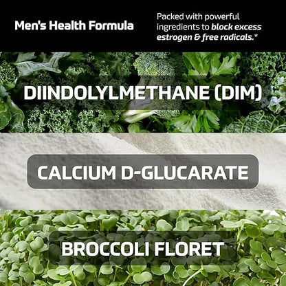 DIM 300mg For Men, Estrogen Blocker & Aromatase Inhibitor | Extra Strength Men’s Hormone Balance & Wellness Support Supple...