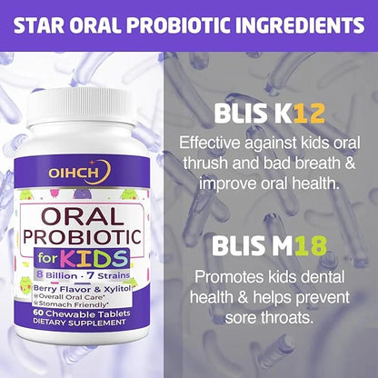 Kids' Advanced Oral Probiotics Chewables, Oral K12 M18- M18- Complete 420 Tablets, 8 Billion