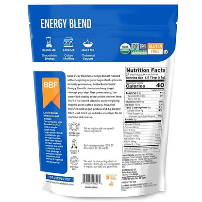 BetterBody Foods Organic Energy Blend, Plant-Based 12.7 Ounces