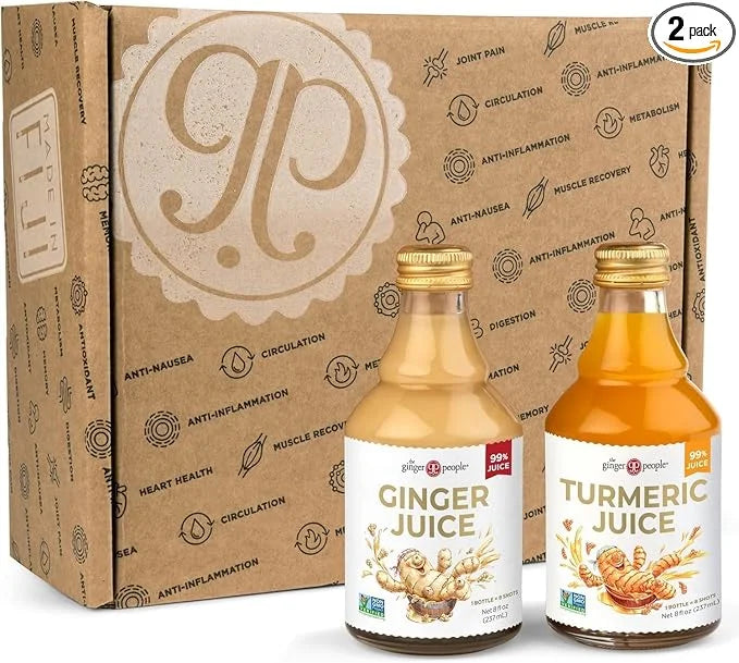 The Ginger People Ginger & Turmeric Juice Set | Digestion + Anti-Inflammatory | 8 Fl Oz (Pack of 2) - Product Image