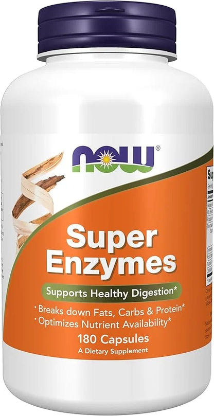 NOW Supplements, CoQ10 (Coenzyme Q10) 200 60 Veg Papain,180 Capsules