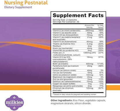 Milkies Fairhaven Health Nursing Postnatal Vegetarian 1 Month
