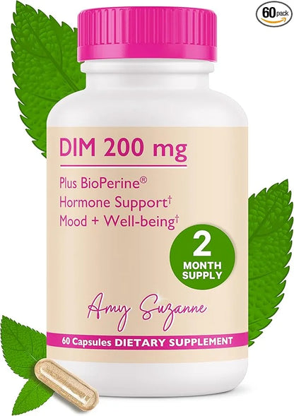 200 DIM Supplement for Women - Estrogen Metabolism and Hormone Harmony for Menopause, Perimenopause & PMS Support - DIM Pl...