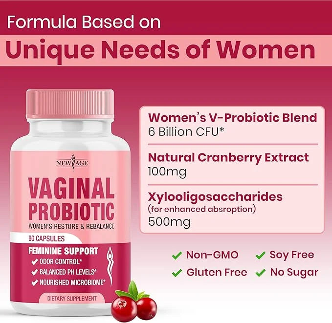 NEW AGE Vaginal Probiotics for Women 120 Capsules